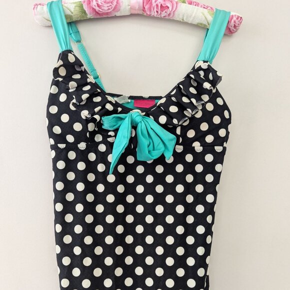 Betsey Johnson Y2K Polkadot Pin-up Swim Cover Dress - Picture 3 of 10